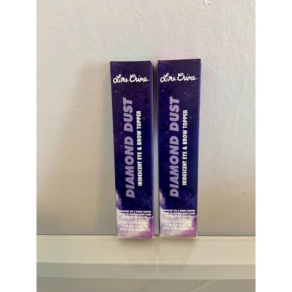 (2) LIME CRIME Diamond Dust Glitter Iridescent Brow Topper Amethyst Winter Blue